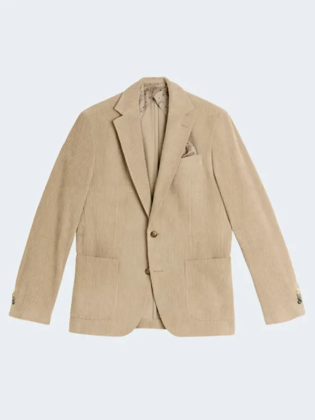 Sand Menswear Tech Cord Star blazer velluto camel