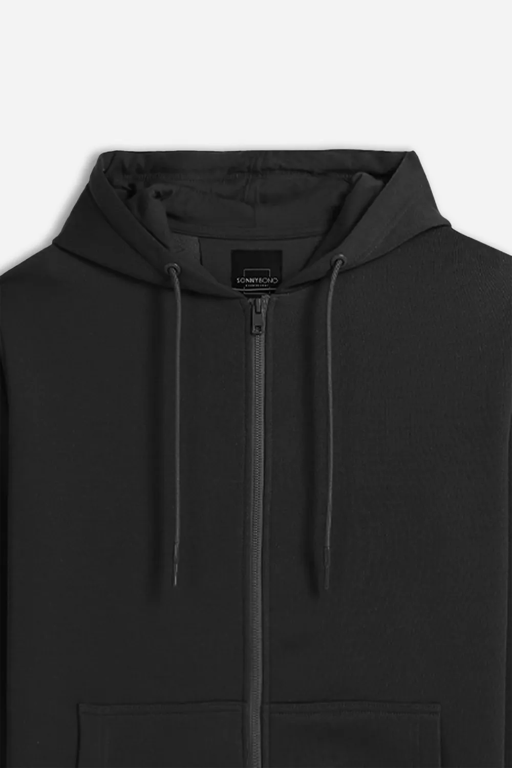 Sonny Bono Felpa Full Zip con Cappuccio Basic Nero