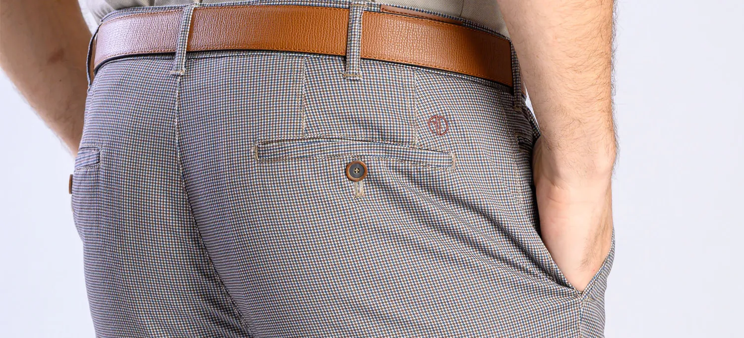 Alain Delon chinos pepito beige-marrone 33/32 slim fit