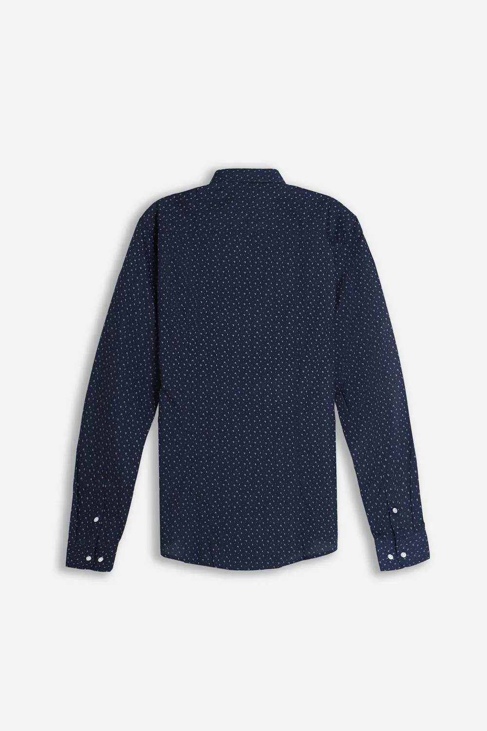 Sonny Bono camicia microfantasia blu poliestere cotone