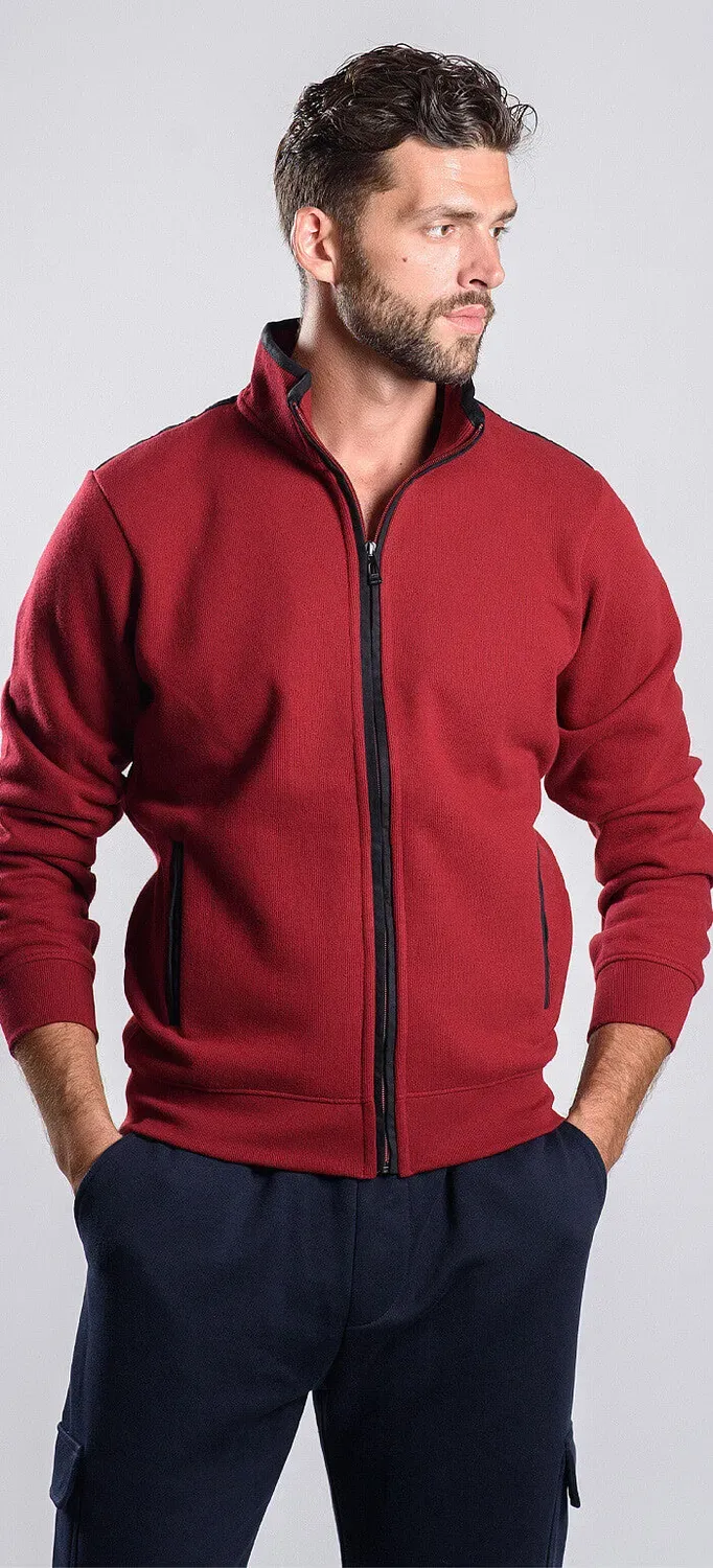 Alain Delon Felpa Bordeaux S Zip Nera