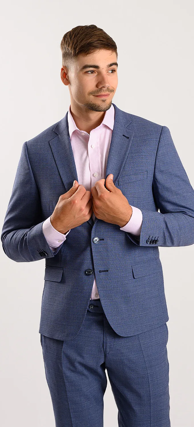 Alain Delon Completo Slim Azzurro Chiaro Elasticizzato