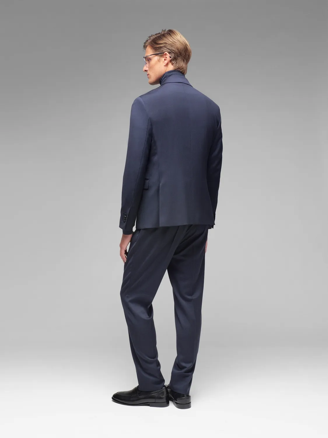 Paoloni Abito Doppiopetto Saglia Lana Stretch Blu