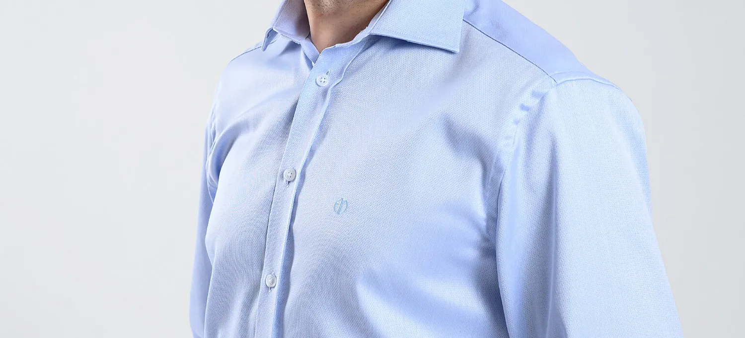 Alain Delon camicia extra slim blu pois 40 Getzner