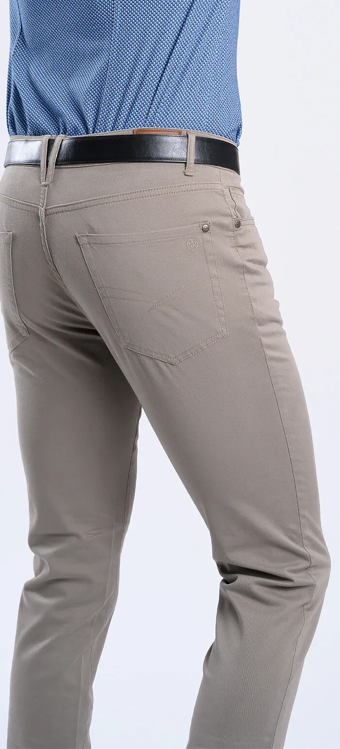 Alain Delon jeans grigio chiaro slim fit elasticizzati