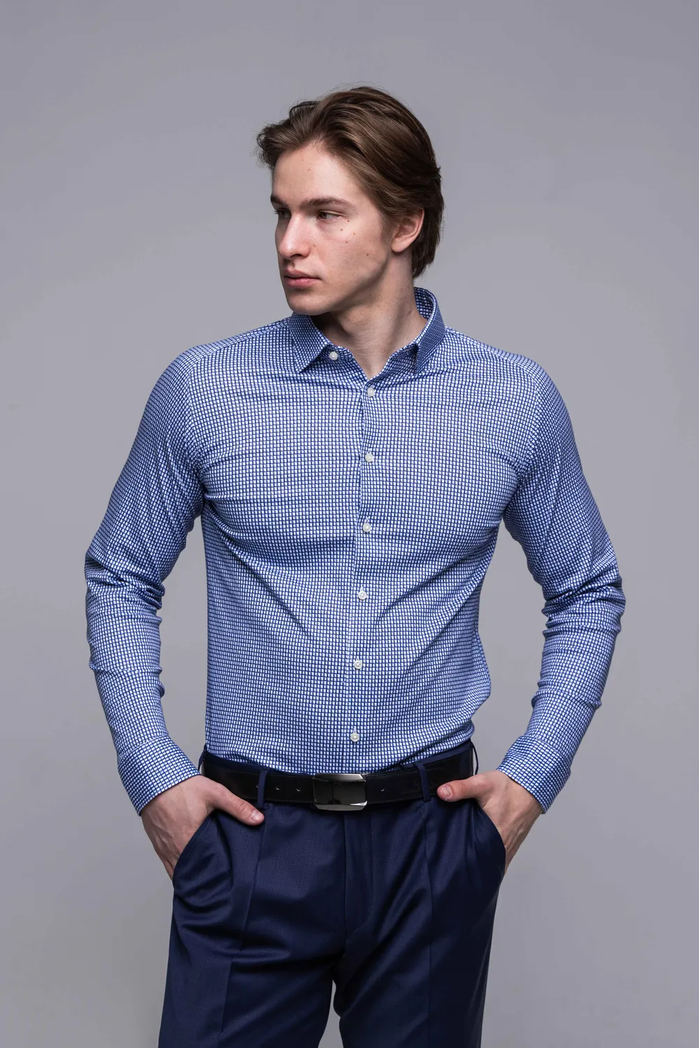 Alain Delon camicia stretch uomo elasticizzata