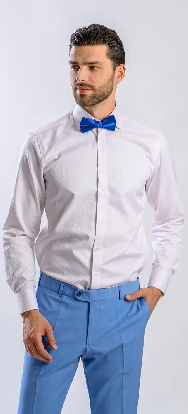 Alain Delon camicia rosa pallido extra slim fit cotone