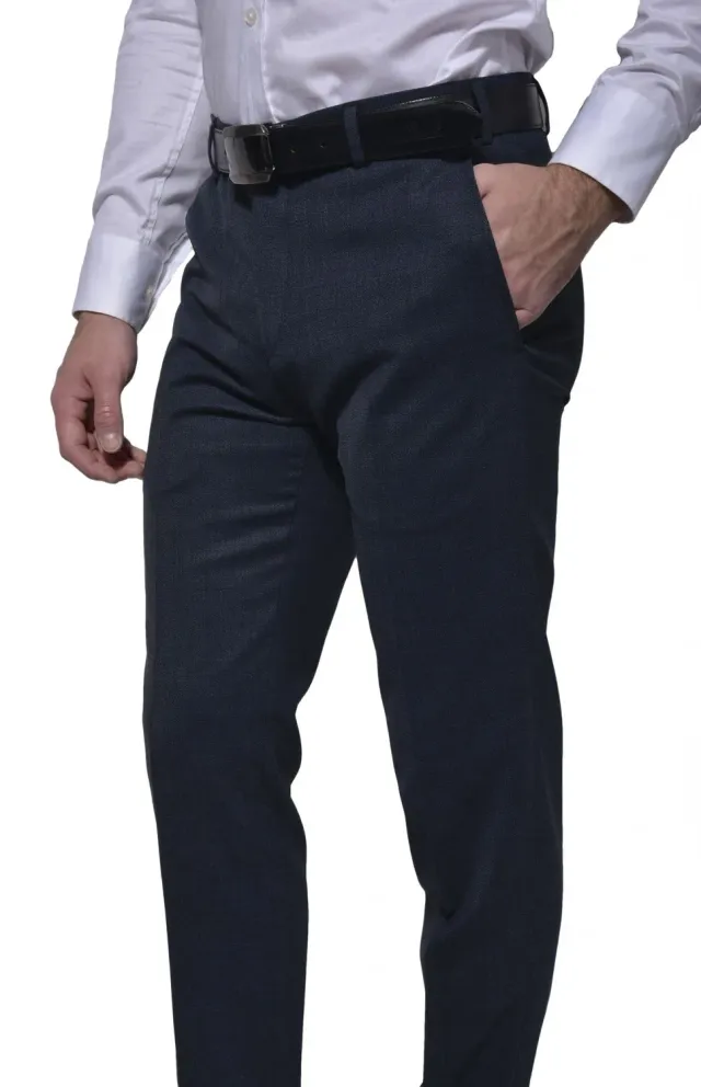 Alain Delon pantalone abito grigio blu 46 antistiro