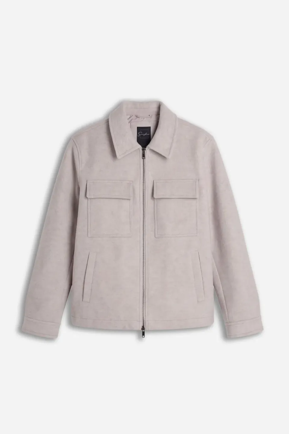 Sonny Bono giubbotto collo camicia full zip beige leggero