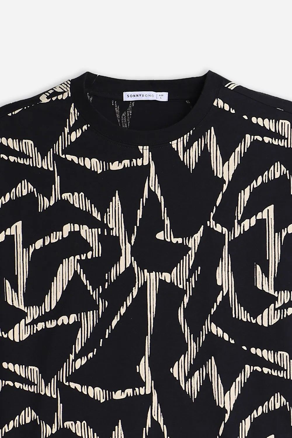 Sonny Bono Girocollo Fantasia T-Shirt Moro Cotone
