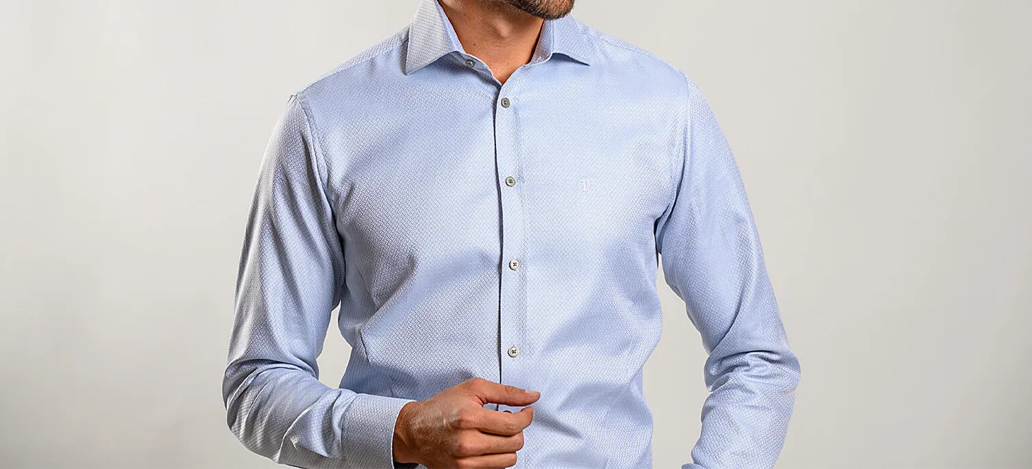 Alain Delon camicia extra slim fit grigio cotone taglia 38