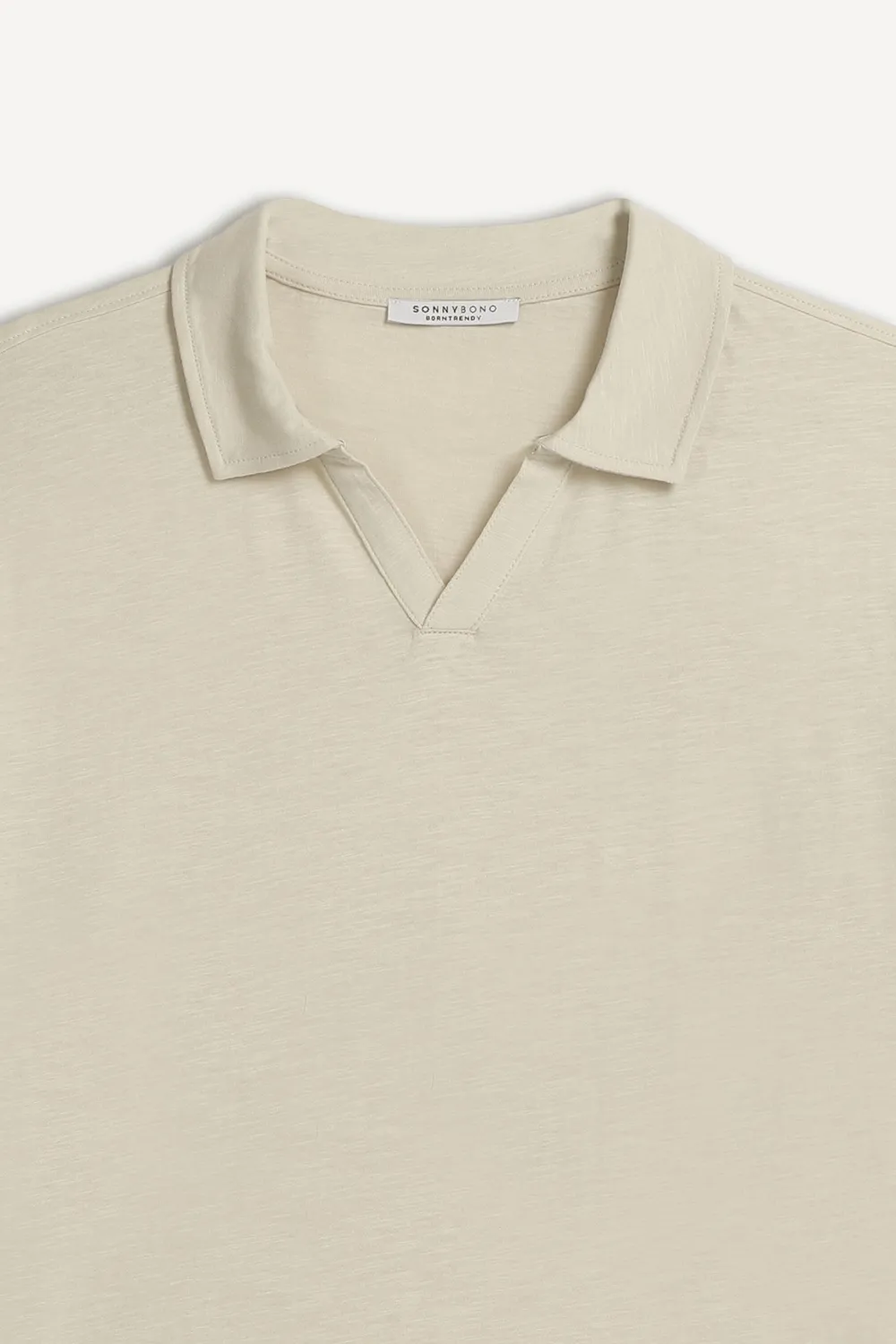 Sonny Bono Polo Slub Collo Derby Tortora Cotone