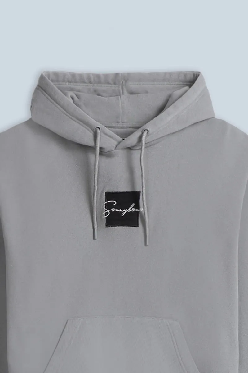 Sonny Bono Comfort Fit felpa cappuccio grigio patch