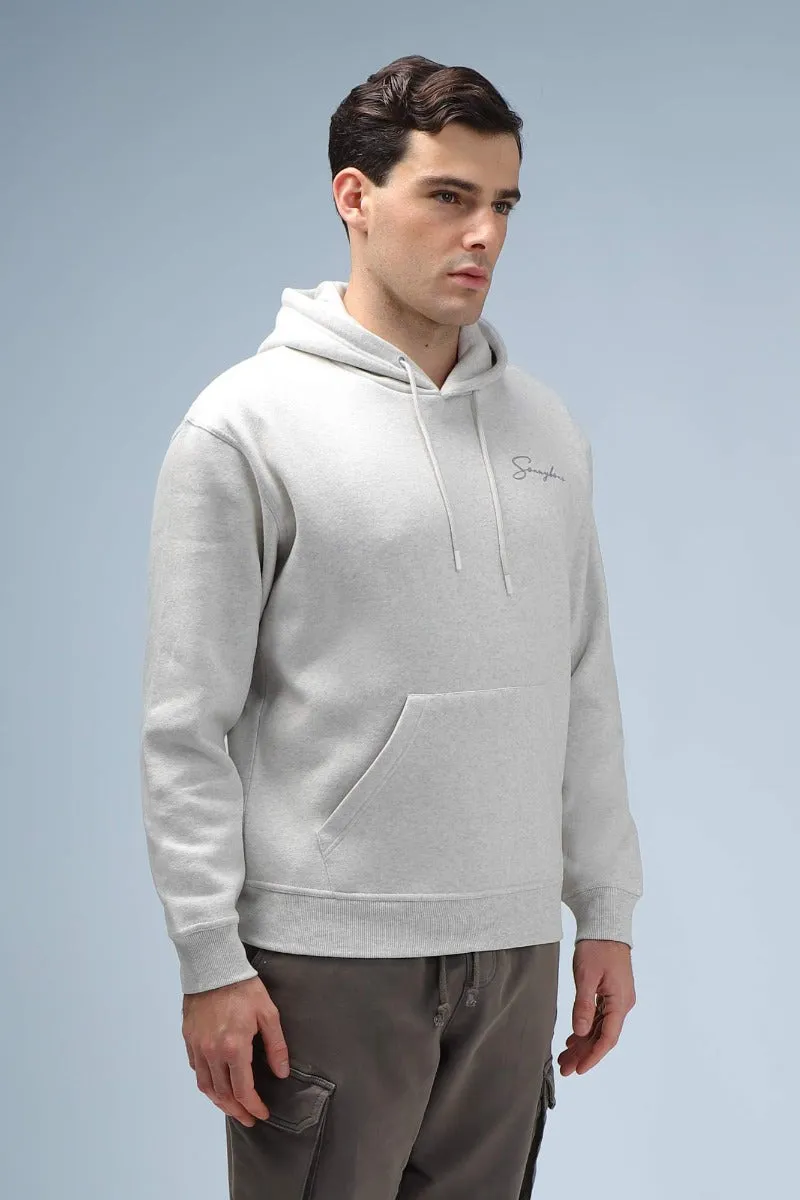 Sonny Bono Stampa Comfort Fit M Felpa con Cappuccio Ecru