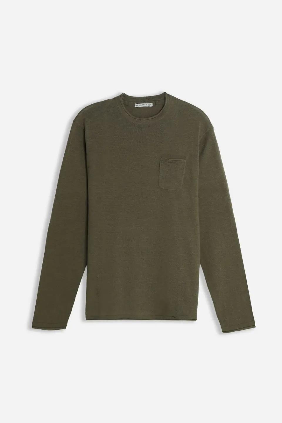 Sonny Bono Slub Taschino Maglia Verde Militare Cotone