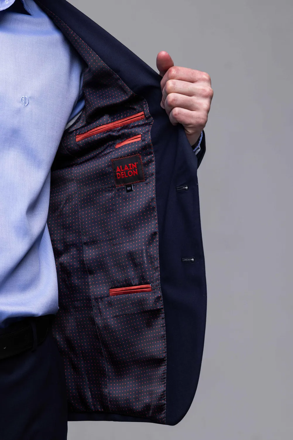 Alain Delon Basic Giacca Abito Blu Slim Fit