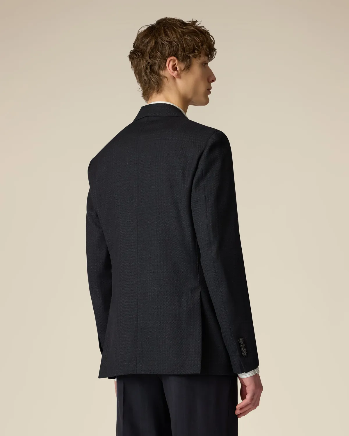 Lardini Iconic Giacca Monopetto Blu Lana Galles