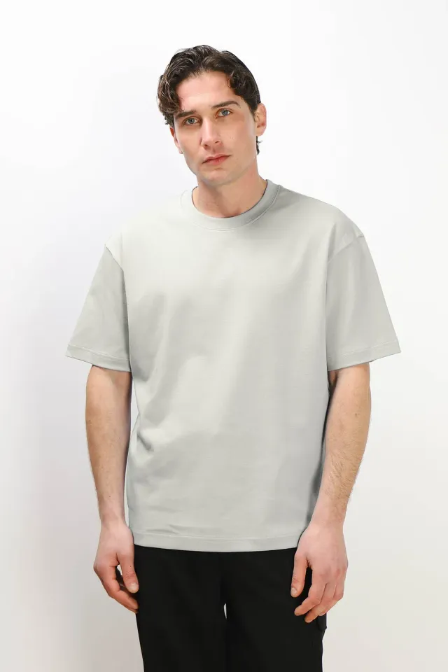 Sonny Bono T-Shirt Girocollo Over Fit Grigio