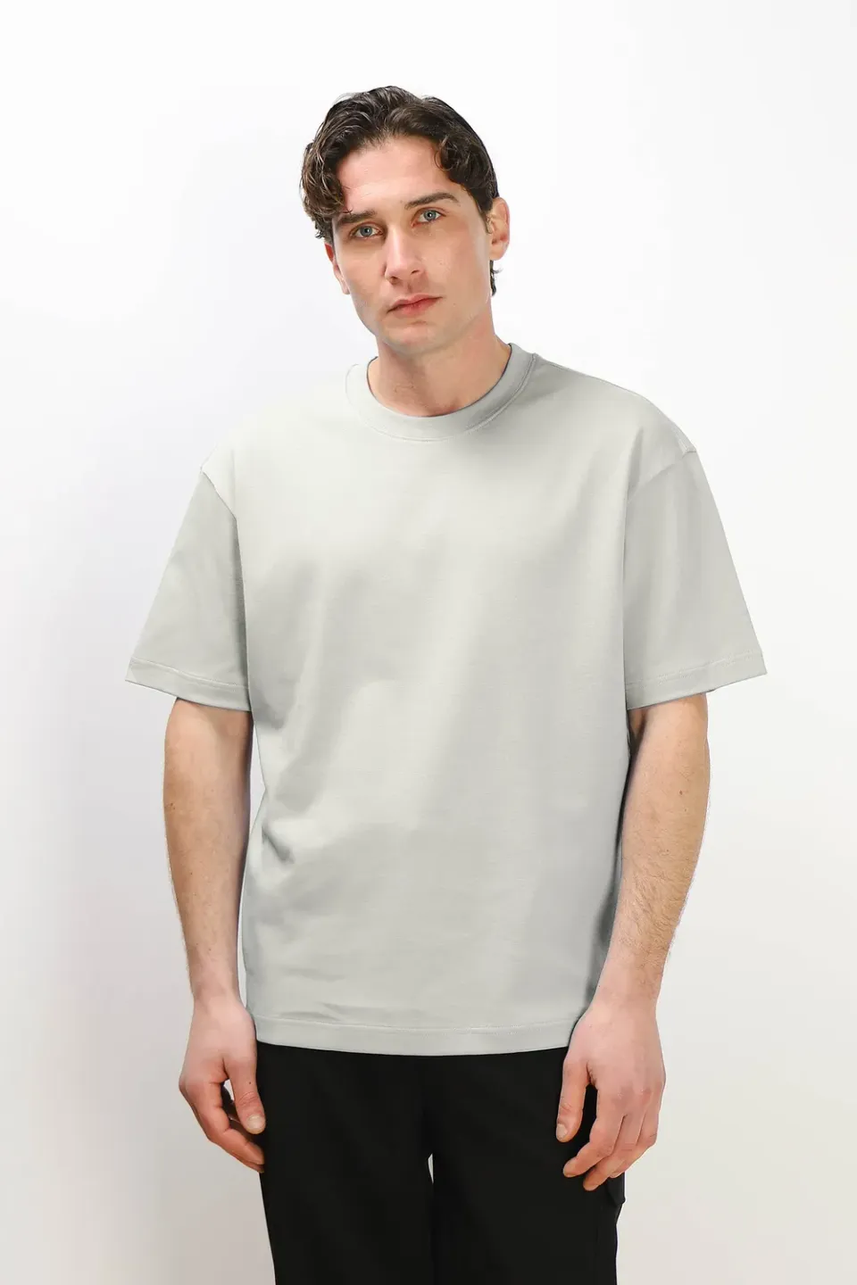 Sonny Bono T-Shirt Girocollo Over Fit Grigio