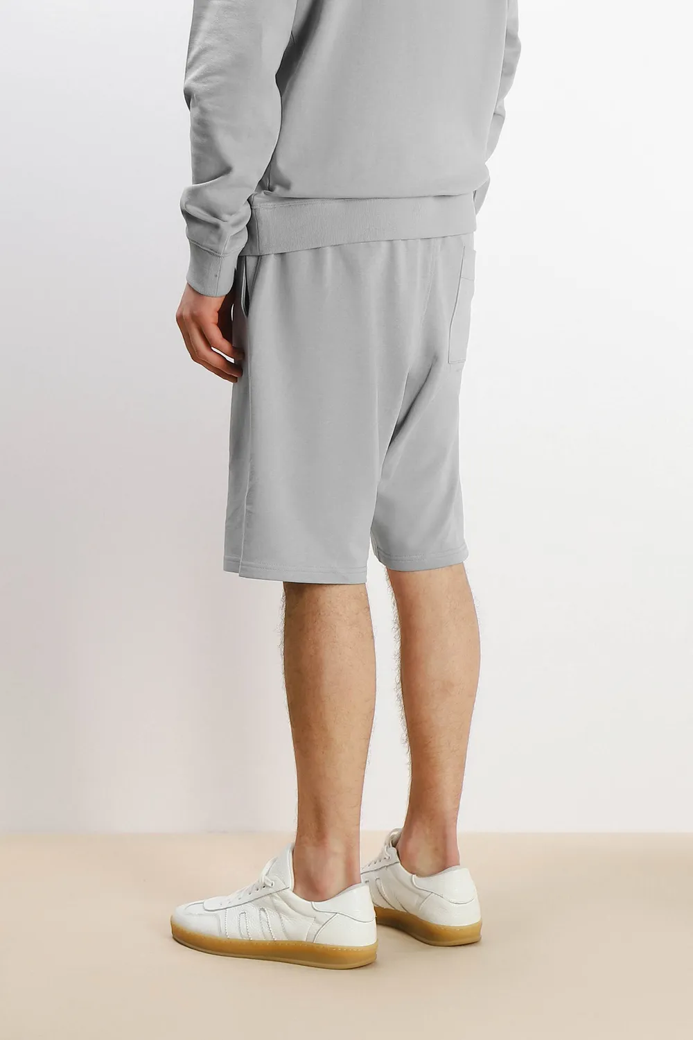 Sonny Bono Basic bermuda felpa grigio ghiaccio cotone
