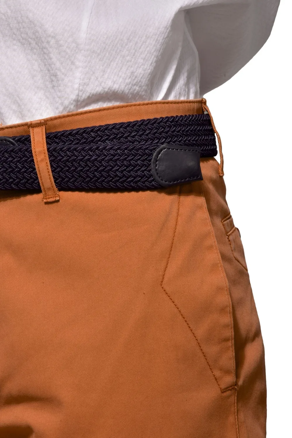 Alain Delon Chinos Uomo Arancioni Slim Fit Cotone