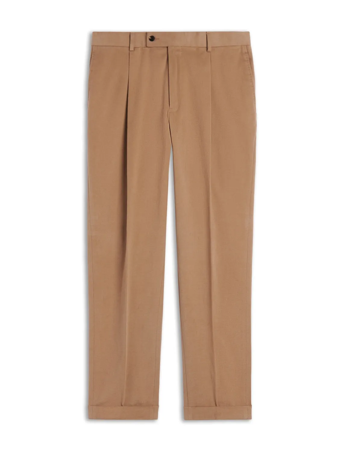 Caruso Pantalone carrot-fit gabardina cotone beige