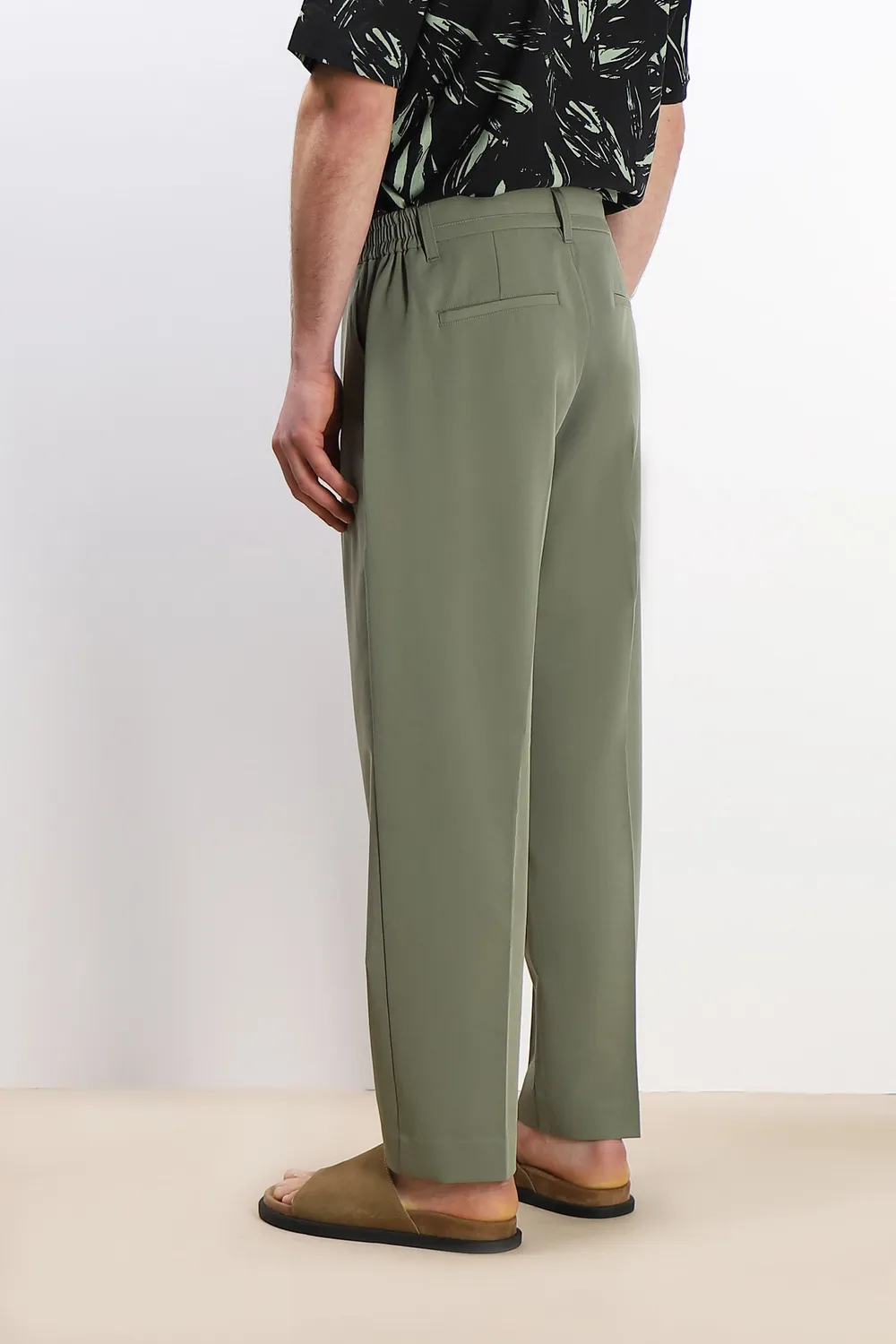 Sonny Bono pantalone jogger morbido verde militare