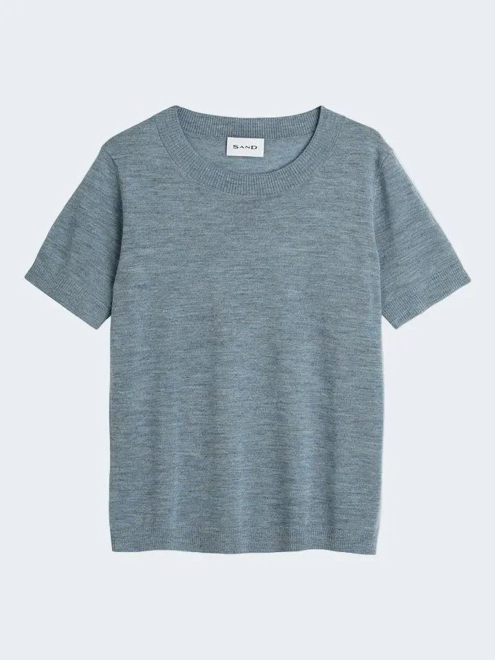 Sand Menswear Fellini Delmy maglia azzurra lana merino