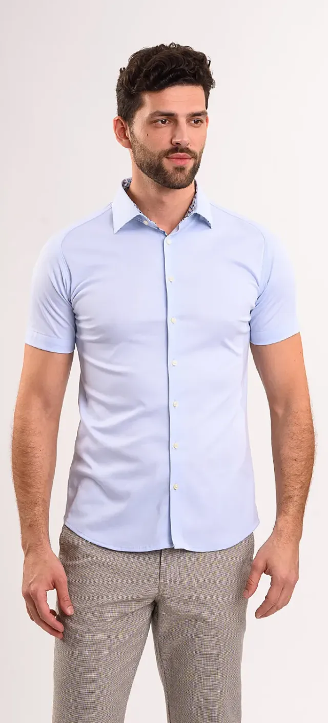 Alain Delon stretch Extra Slim camicia manica corta S