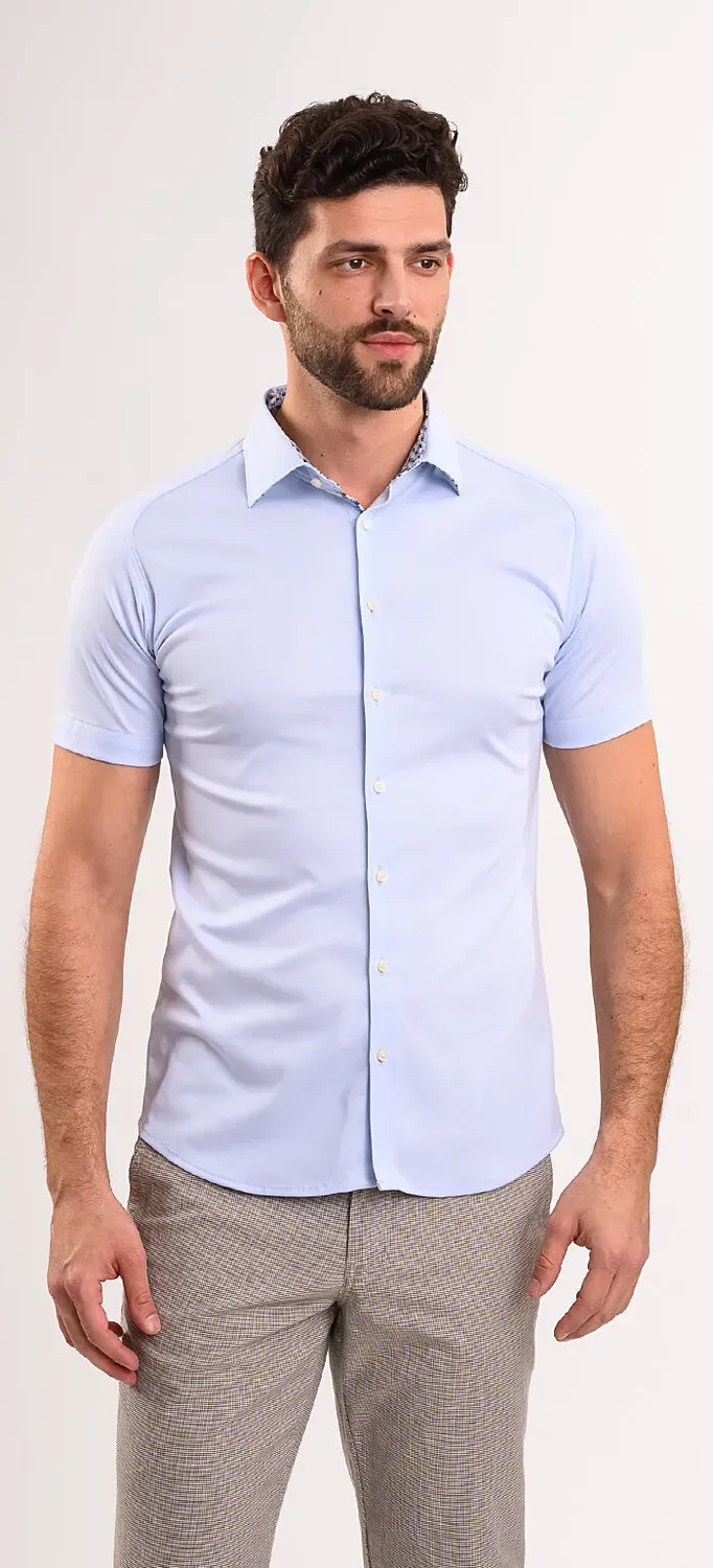 Alain Delon stretch Extra Slim camicia manica corta S