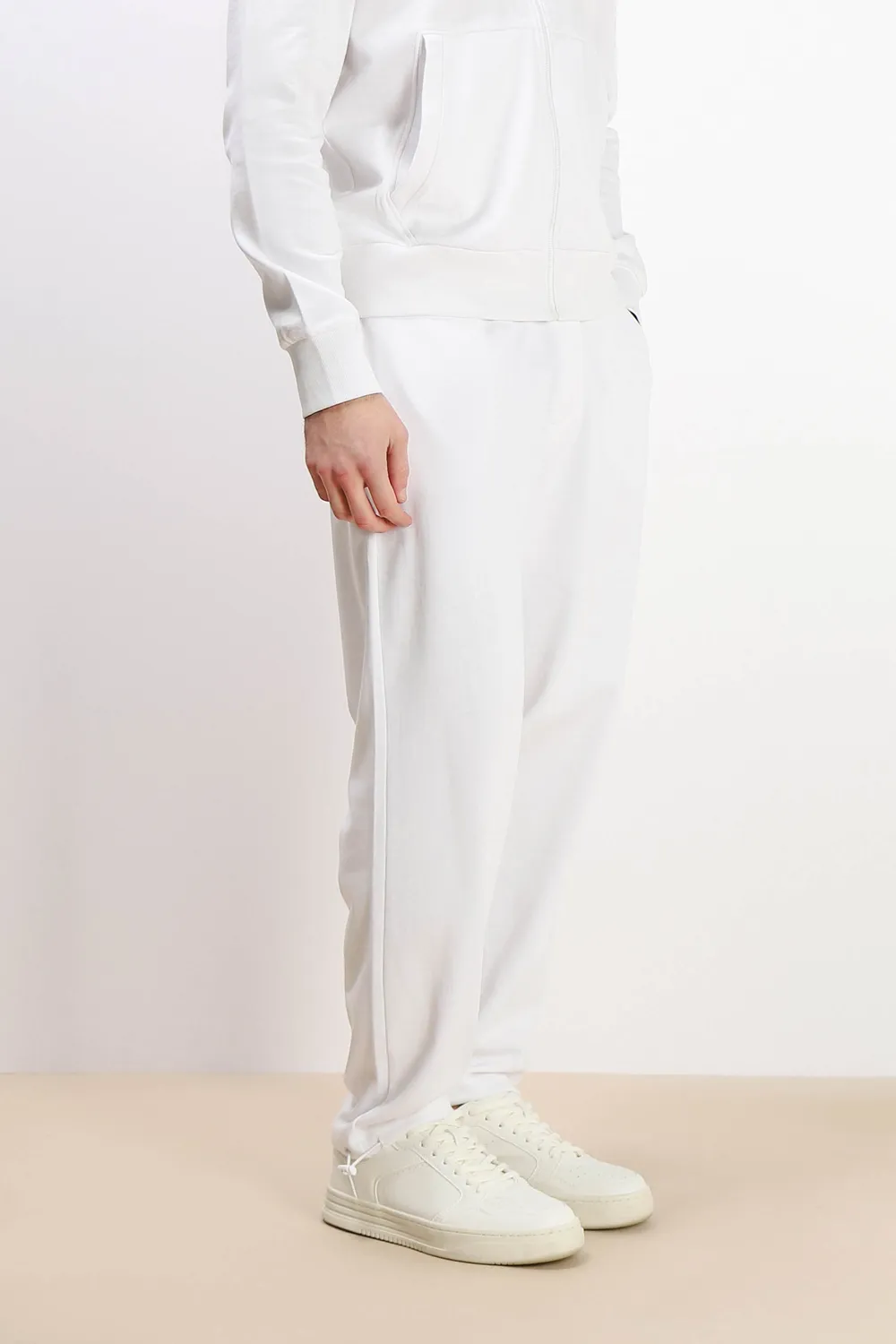 Sonny Bono Pantalone Felpa Coulisse Fondo Bianco