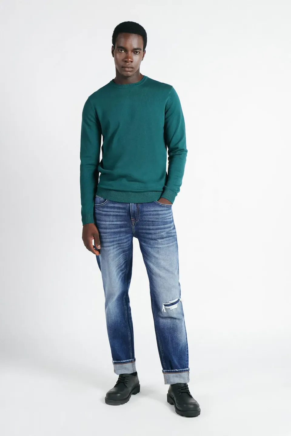 Sonny Bono Denim Loose Fit indaco gamba dritta