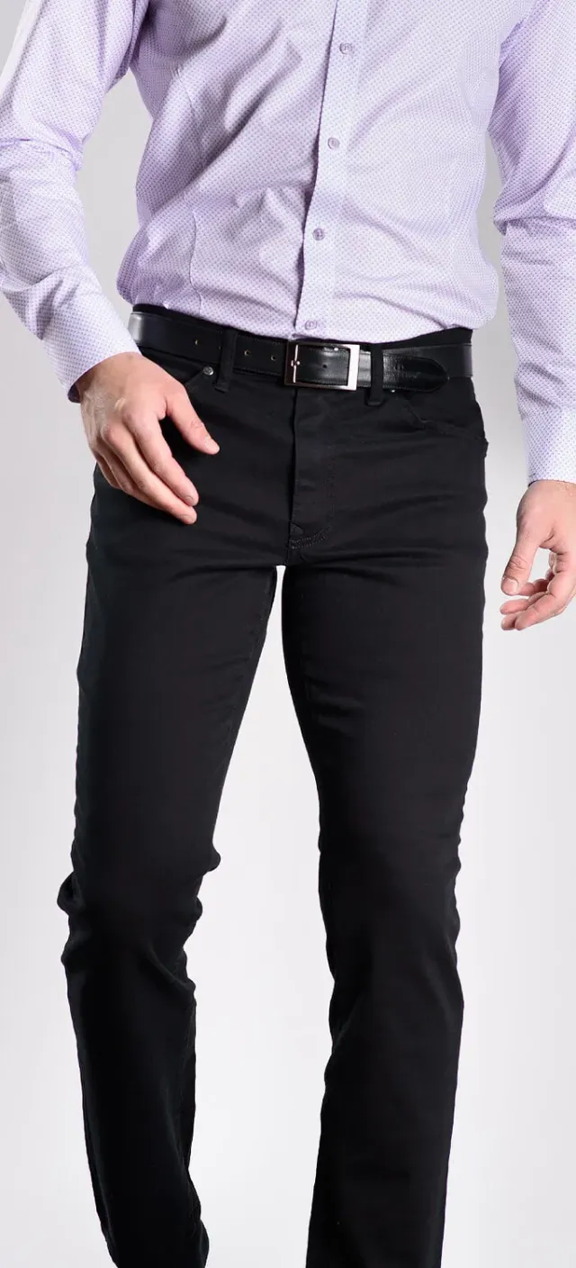 Alain Delon jeans neri ultra slim elasticizzati