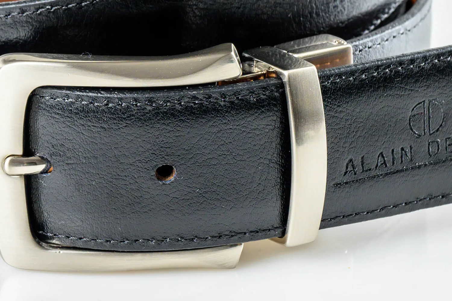 Alain Delon Cintura Pelle Reversibile 110 cm