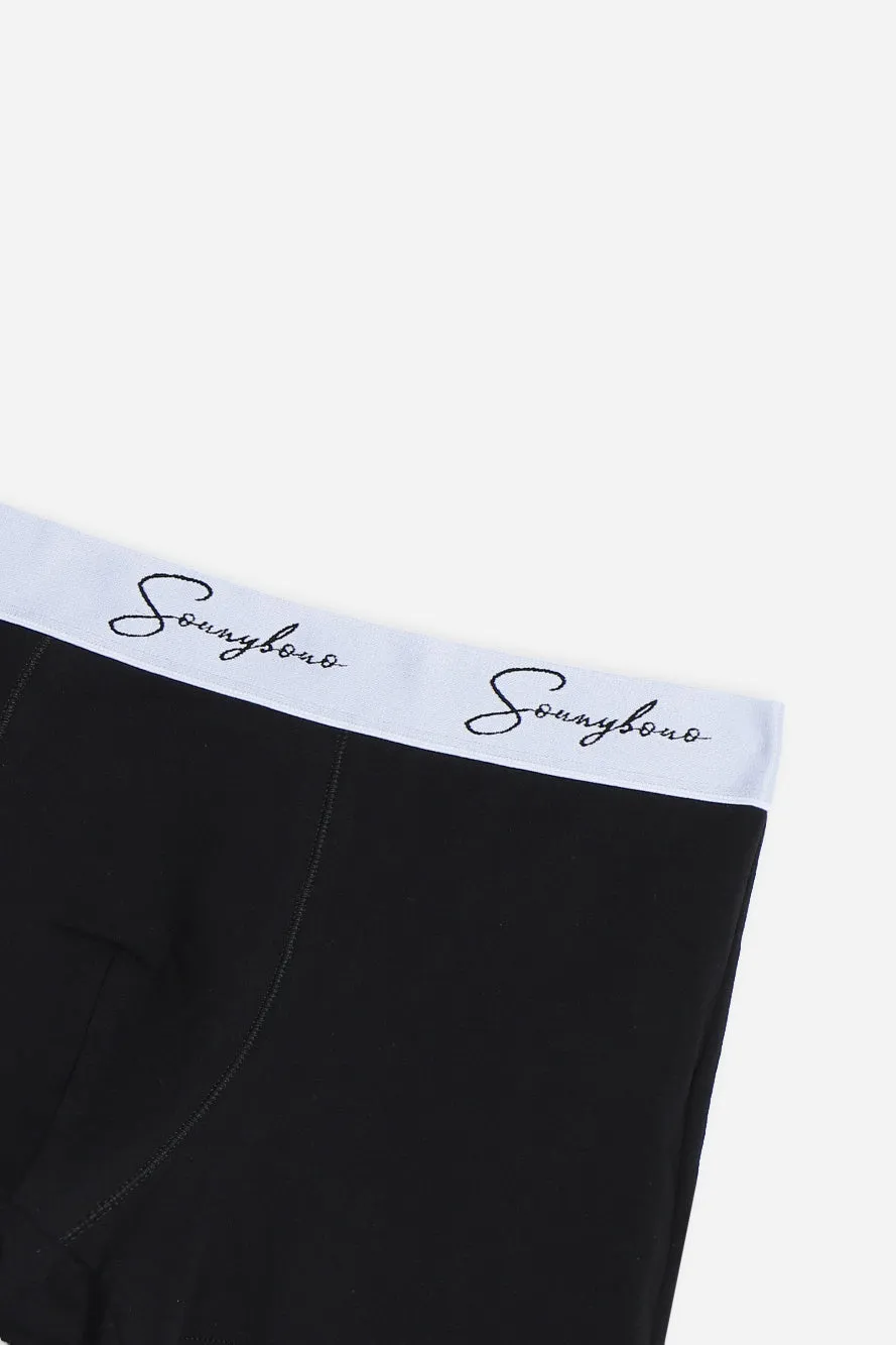 Sonny Bono Boxer Elastico a Contrasto Nero boxer comfort