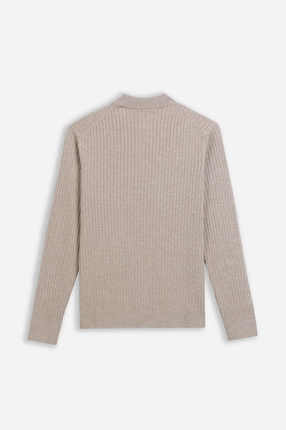 Sonny Bono Serafino maglia beige a coste elasticizzata