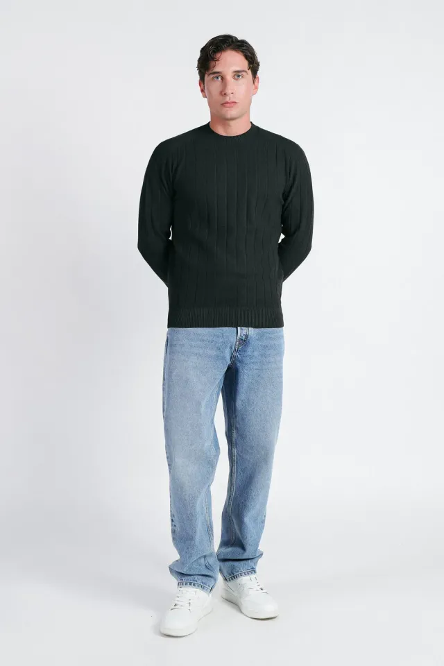 Sonny Bono maglia girocollo lavorata nero confortevole