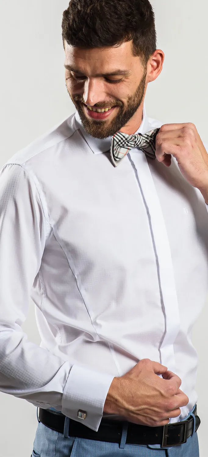 Alain Delon Extra Slim Fit camicia bianca cotone