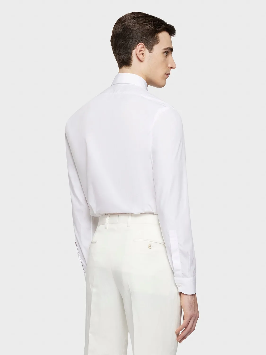 Caruso camicia slim cotone bianco
