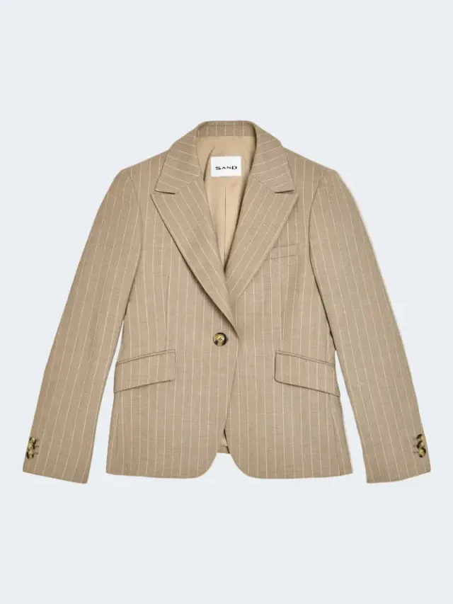 Sand Menswear Rael blazer gessato beige donna