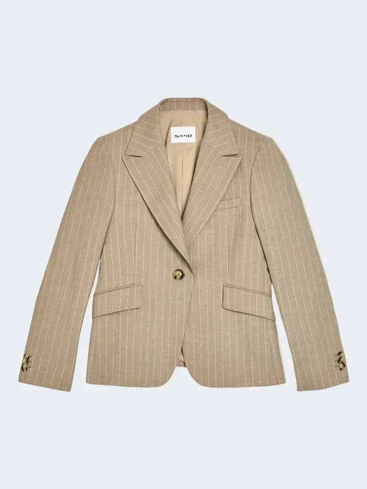 Sand Menswear Rael blazer gessato beige donna