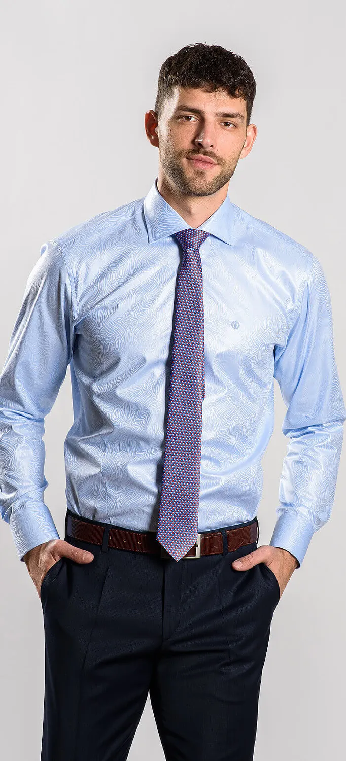 Alain Delon Limited Edition camicia slim fit blu