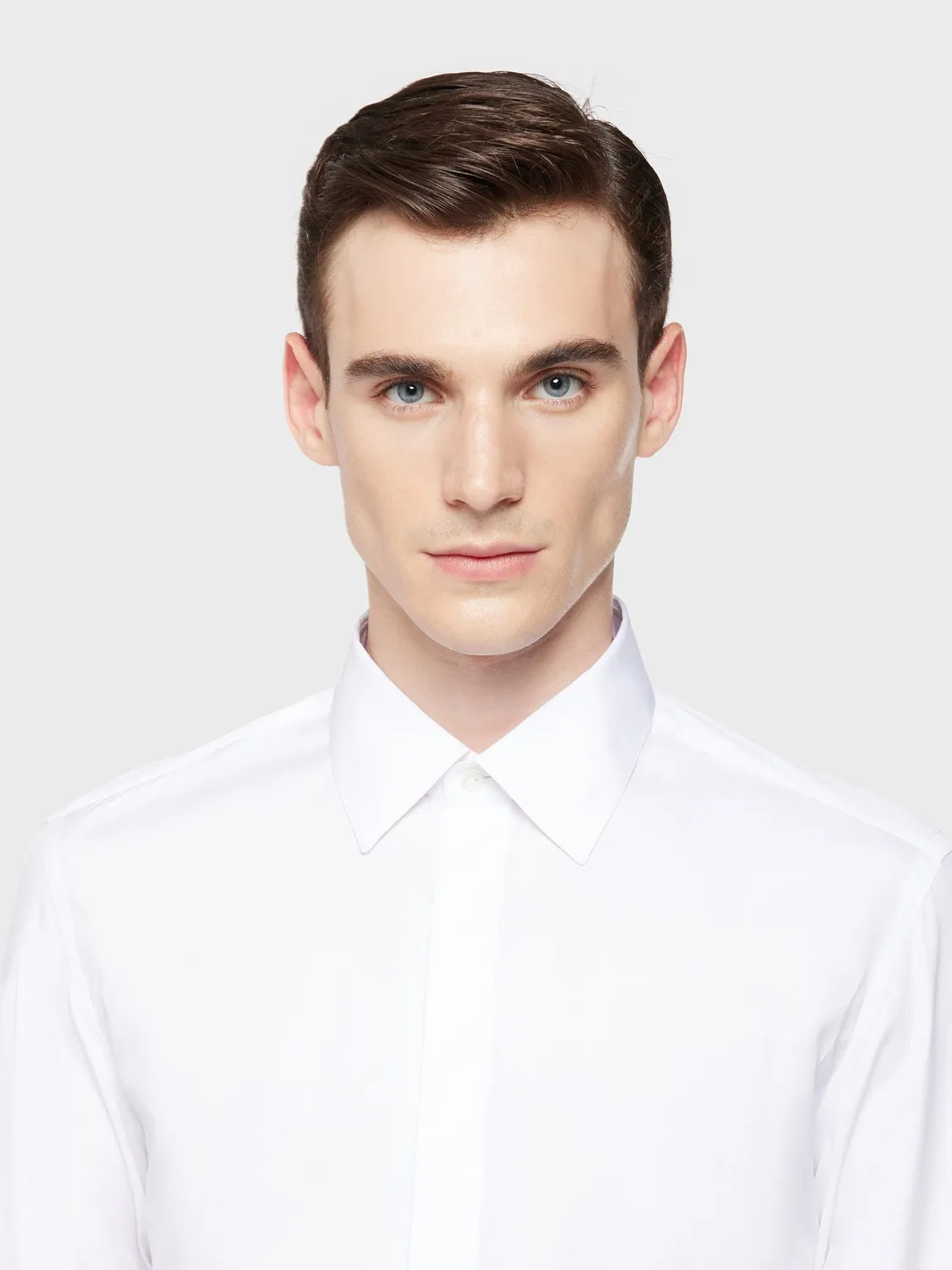 Caruso camicia slim cotone bianca smoking