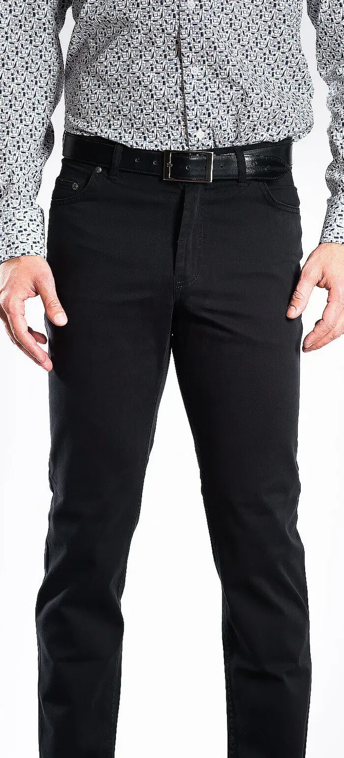 Alain Delon Jeans Neri Slim Fit 32/32 cotone