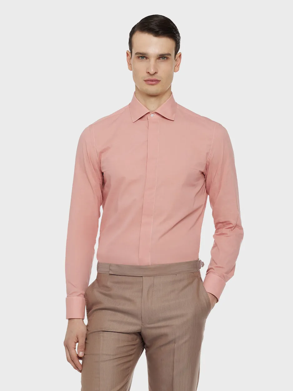 Caruso camicia in cotone rosa mussola
