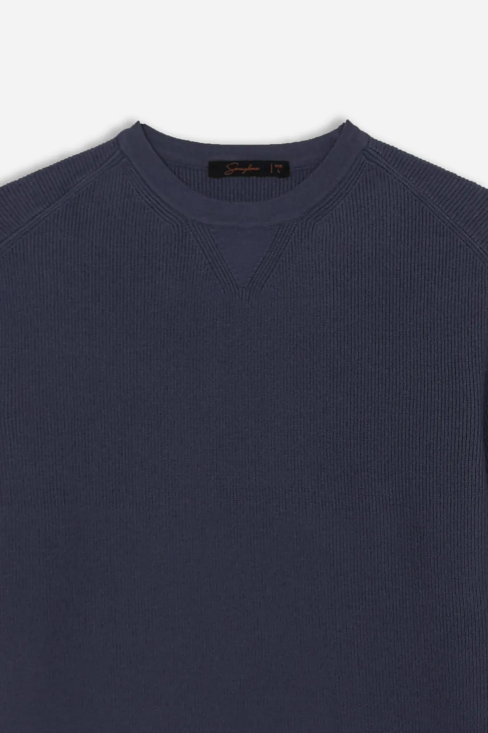 Sonny Bono maglia girocollo a costine denim manica lunga