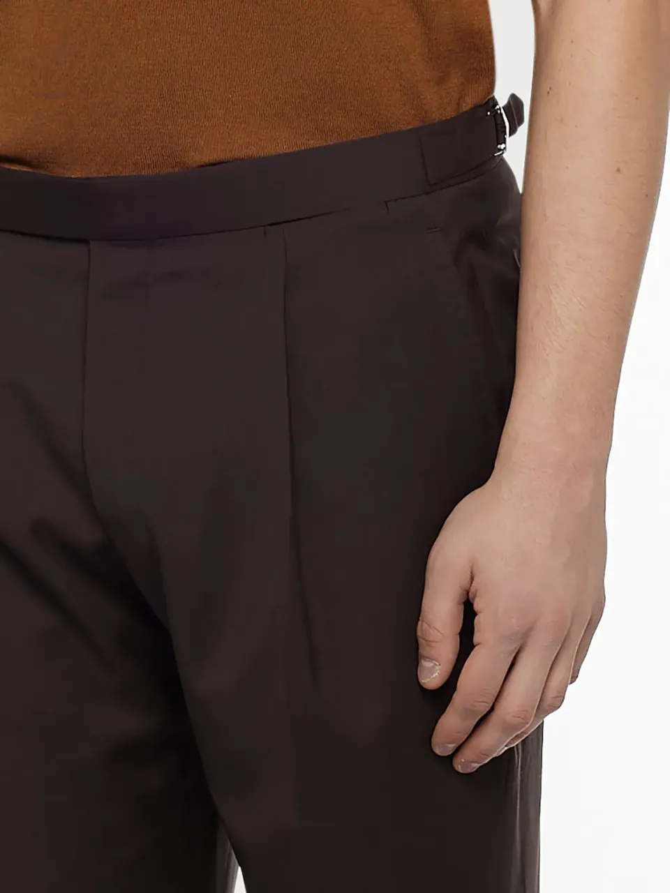 Caruso Rigoletto pantalone lana marrone una pince