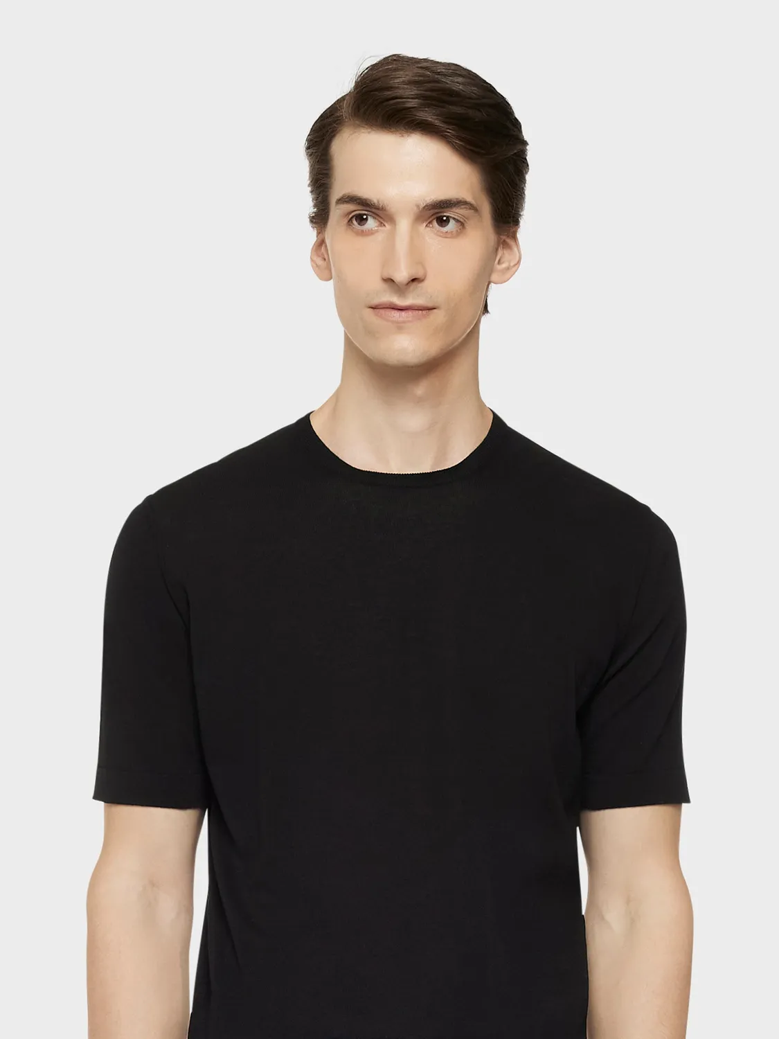 Caruso t-shirt cotone nera maniche corte uomo