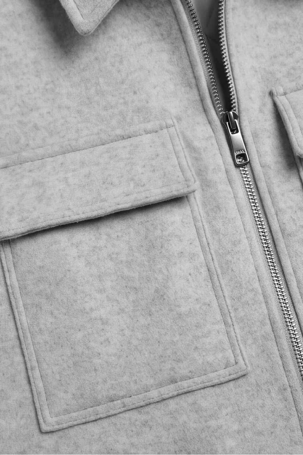 Sonny Bono Giubbotto Dritto Collo Camicia Full Zip Grigio