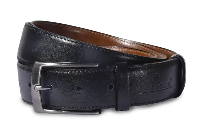 Alain Delon cintura pelle reversibile 130 cm uomo